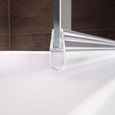 Pare baignoire pivotant 80 x 140 cm, paroi de baignore, 1 volet, verre transparent, profilé blanc, Schulte-2
