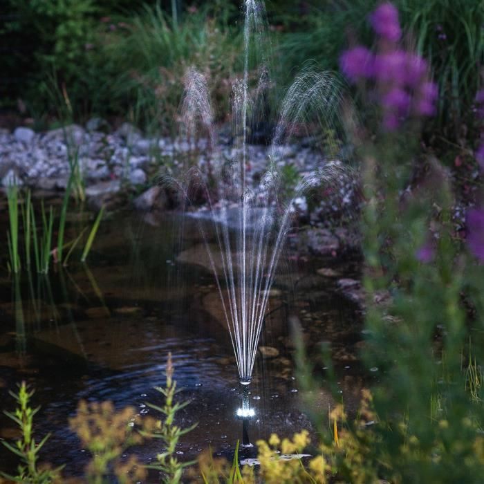 Pompe solaire pour étang - Fontaine avec batterie - Achat/Vente decoration  de jardin pas cher 
