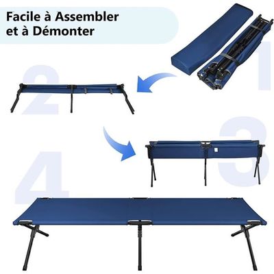 Lit de camping pliable portable style militaire RIO Adventure