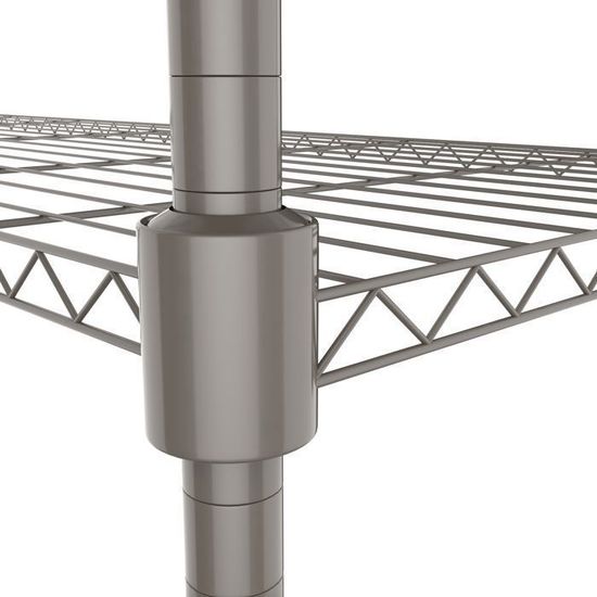Himimi Portant Vêtements Double Avec Étagères Réglables Et Roues - Portant Robuste 90x42x205 Cm Gris, Idéal Garde-Robe