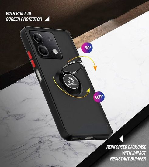Coque Antichoc Xiaomi Redmi Note 13 4G - Protection Complète Avec Verre Trempé Et Cache Caméra Coulissant