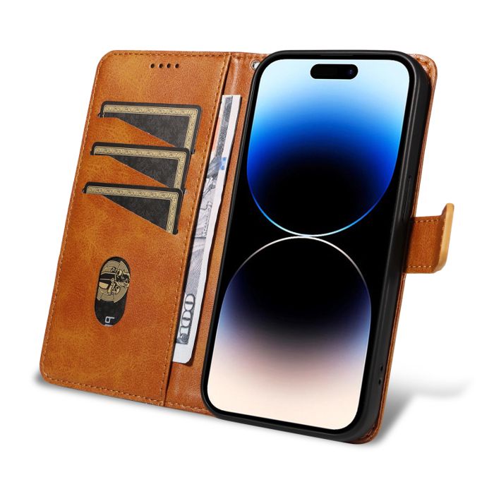Étui Portefeuille En Cuir PU Gaufré Pour Honor X5C Plus - Motif Feuilles Et Chat, Support Intégré, Dragonne Amovible - Protection Antichoc - 10