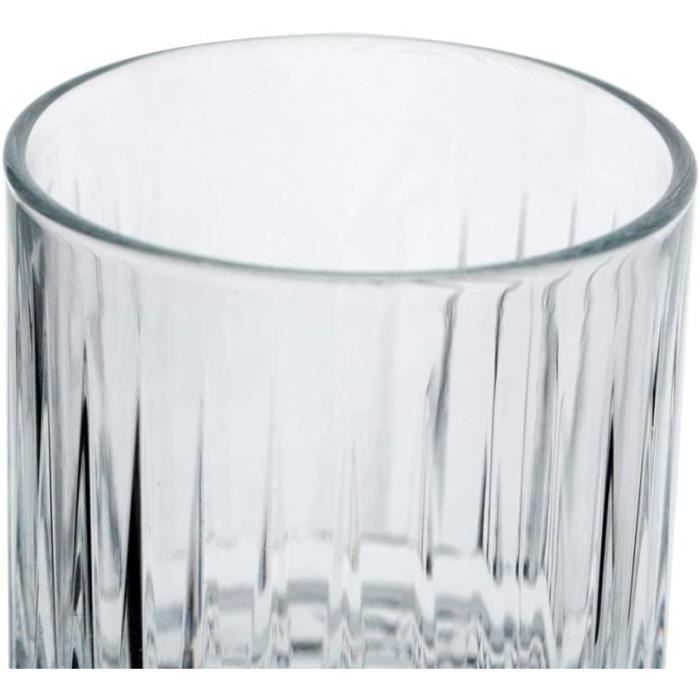 Pasabahce Elysia 520125 Lot De 4 Verres à Long Drink Style Rétro Et Cristal 280 Ml