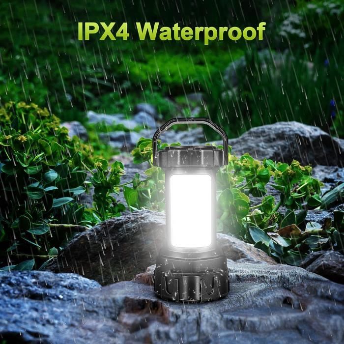 Lanterne LED Camping Rechargeable 3000mAh Torche 6 Modes Super Lumineux LED  Étanche Extérieur Lampe de Poche Projecteur Tente - Cdiscount Sport