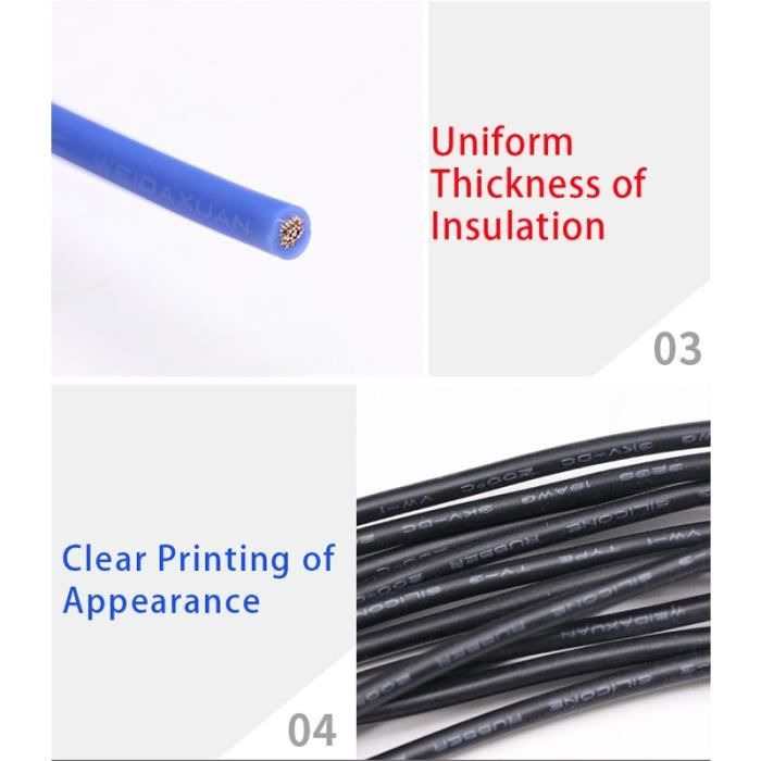 Fil électrique De Calibre 18 18 AWG, 25 M (25 M Au Total) En PVC 1007 Pour Câblage à Faire Soi