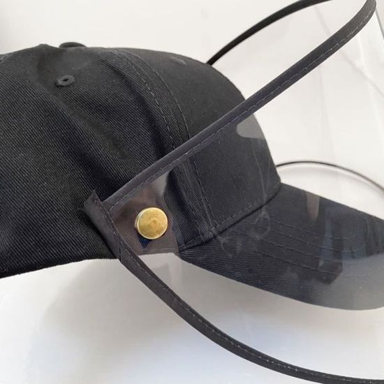 Domybest Chapeau de Protection Anti-crachats Casquette de Baseball Anti-bu/ée Coupe-Vent Anti-poussi/ère Chapeau avec Protection Faciale Amovible Visi/ère Transparente pour Femmes Hommes