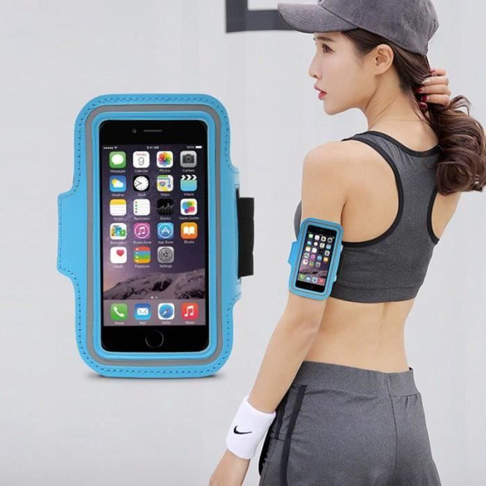 Noir tui pour t l phone portable 6.1 pouces sacoche pour courir
