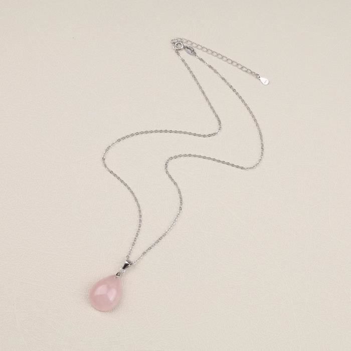 Collier Et Pendentif Goutte D'eau En Argent Sterling Baccarat - Occasion Vintage
