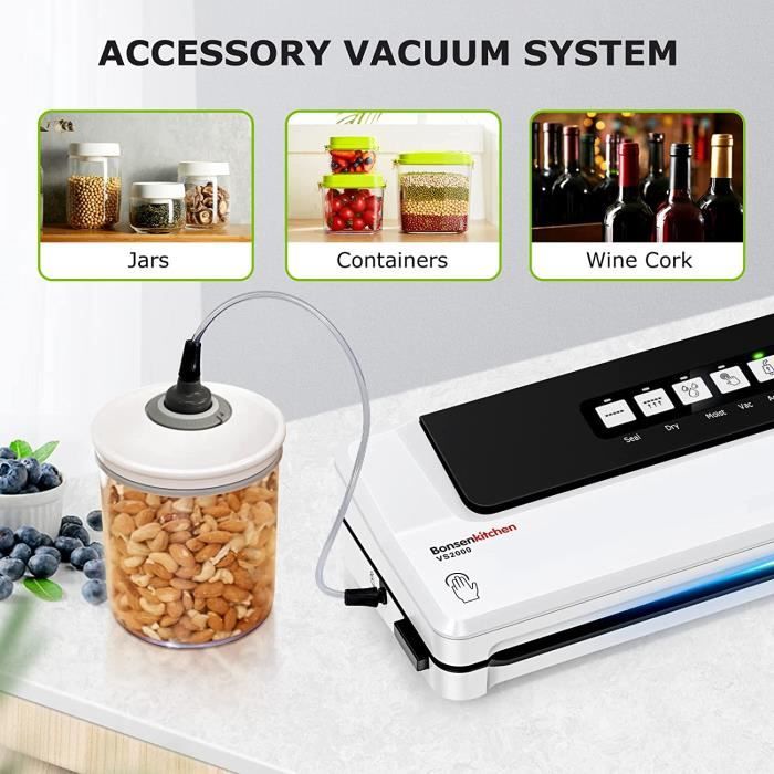 Machine Sous Vide Alimentaire 5 en 1 Bonsenkitchen Appareil de Mise