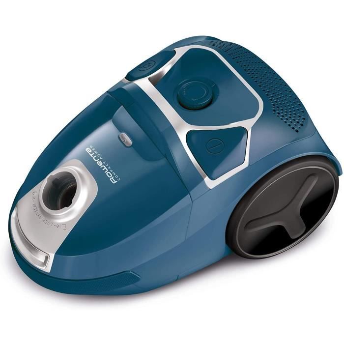 Rowenta Aspirateur ultra silencieux 750 W 2000 W avec sac filtre hygienique embout pour parquet Bleu Aspirateur avec sa