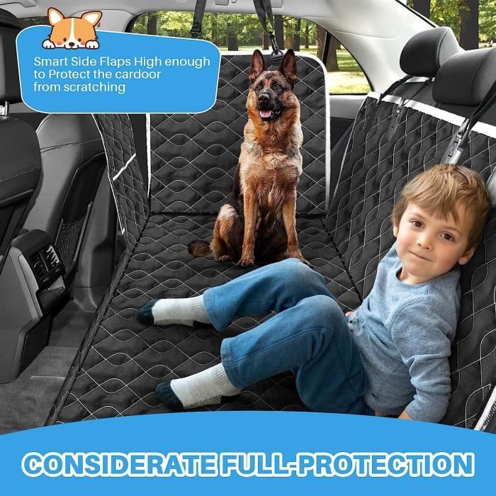 Housse De Siège Auto Pour Chien Tivray - Protection Imperméable 330lbs - Universelle Gris