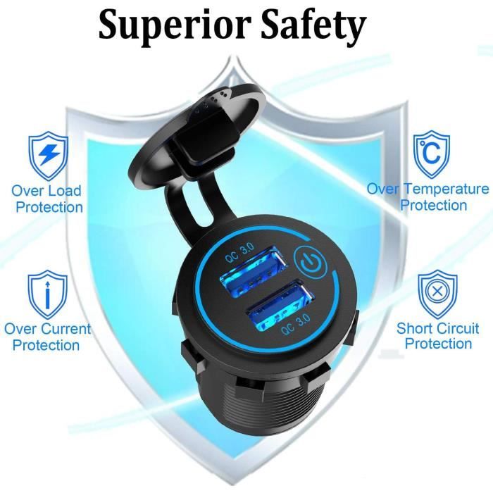 Adaptateur Double USB Pour Moto Honda CBR650R - Prise De Chargeur, Plug & Play, Installation Sans Perçage