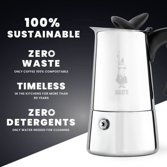 Cafetière italienne Induction Bialetti Musa Argent - CoffeeAvenue
