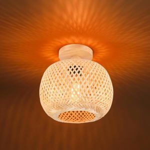 Abat-jour Rotin Tressé Pour Lampe De Table - Douille E27/E14, Installation Facile, Déco Salon Chambre - 11