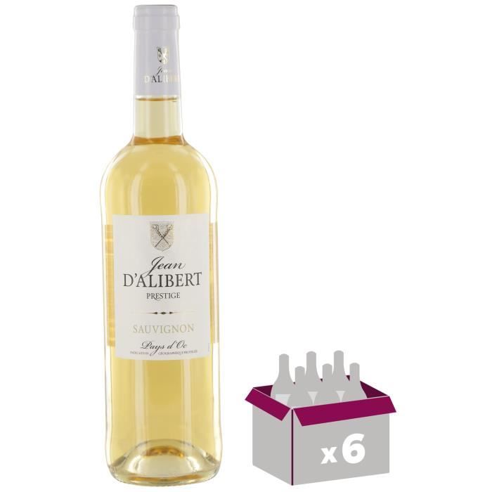 JEAN D'ALIBERT Sauvignon Vin du Languedoc - Blanc - 75 cl - IGP x 6
