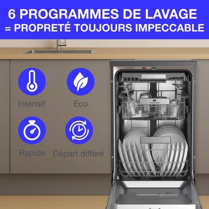 Lave Vaisselle Noir 45 Cm