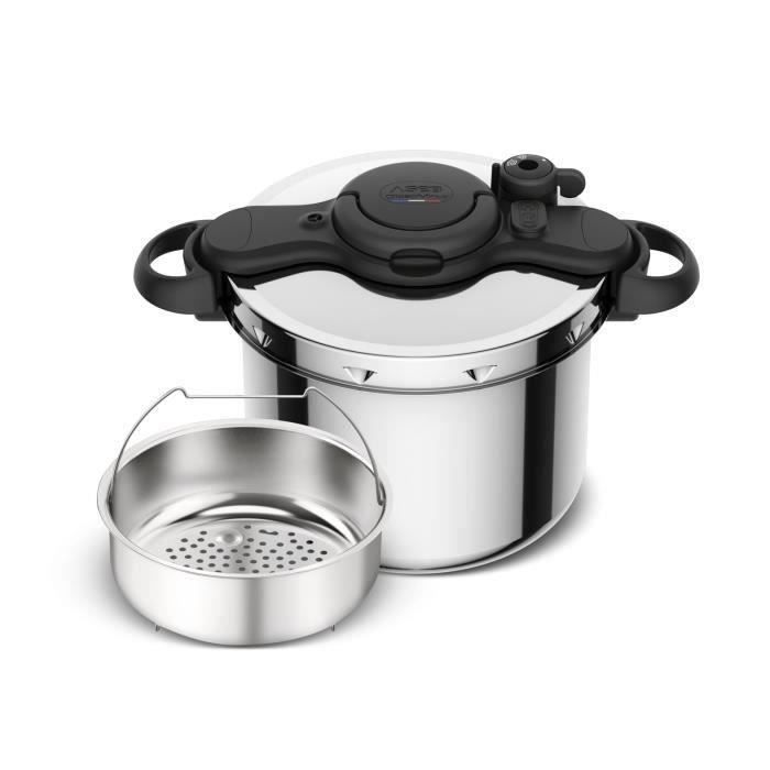 SEB Cocotte-minute inox 9L Autocuiseur Induction Sécurité 5 points Fabriqué en France ClipsoMinut Day by Day P4624927