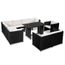Vidaxl Mobilier De Jardin 31 Pcs Resine Tressee Noir Et Blanc