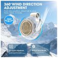Mini-ventilateur portable sans pales et silencieux à clipser Modèle 2026 amélioré : 5 vitesses réglables, écran numérique LED,