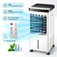 3 en 1 Climatiseur portable 10L 65W - 3 Modes/Vitesses - Minuteur 1-7H - LED - Oscillation 120° - Rafraîchisseur Air Ventilateur