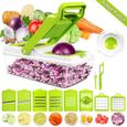 Mandoline Cuisine Multifonction Couper les Legumes 11 en 1, Trancheur de Légumes, Hachoir de Graterie de Cuisine Multifonction -0