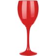 6 Verres à vin teintés Rouge Coquelicot Verre à vin Rouge, à vin Blanc, Verre à Eau/Spécial Dégustation Aveugle / 300 ML -0