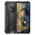 OUKITEL WP28 Smartphone Robuste 15Go RAM 256 Go ROM Caméra 48MP 6,52'' 10600mAh Android 13 GPS NFC Double SIM 4G - Noir-0