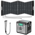 SWAREY Générateur solaire Portable 518Wh avec Panneau Solaire Pliable 200W, Kit d'alimentation de Secours Voyage/Camping-0