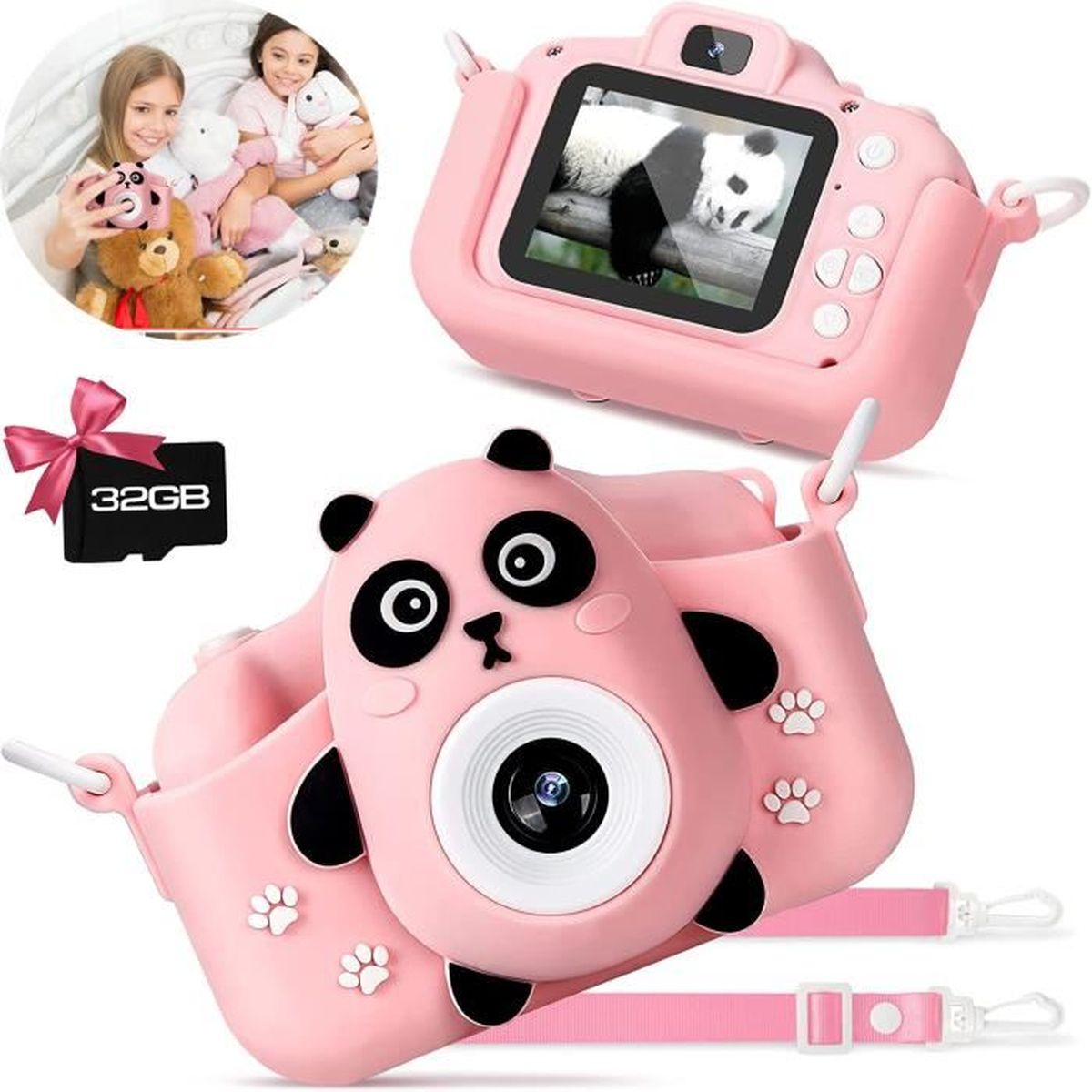 CHAKEYAKE Appareil photo numérique pour enfants, HD 1080p étanche avec objectif rabattable, caméra d'action pour casque d'extérieur avec carte SD 32 Go, cadeau d'anniversaire pour enfants de 3 à 12 CHAKEYAKE Appareil photo numérique pour enfants, HD 1080p étanche avec objectif rabattable, caméra d'action pour casque d'extérieur avec carte SD 32 Go, cadeau d'anniversaire pour enfants de 3 à 12