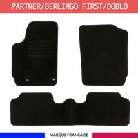 Tapis de voiture - Sur Mesure pour BERLINGO first / PARTNER origin / DOBLO (2005 à 2008) - 3 pièces - Tapis de sol auto antidérapant