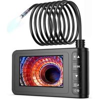 Endoscope Industriel,1080P HD Pipeline Caméra Numérique, Endoscope Étanche4.3Pouce, vidéo d'inspection avec6LED.10M
