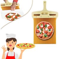 Pelle à pizza coulissante, Pizza Peel Transfers Pizza Pie Snacks, Pizza Paddle with Handle Detachable,Pizza Spatula Paddle for Ovens