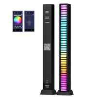 Lumière de Rythme Audio, Lumières de Ramassage de Musique, Barre Lumineuse LED Réactive au Son, RGB 40 Bits Coloré Contrôle du Son