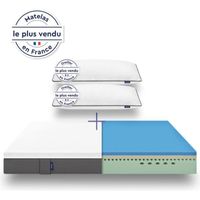 EMMA | Pack Matelas Original 140x200 cm + Oreiller | Technologie Mémoire de Forme | Les Plus Vendus en France | Corps Détendu