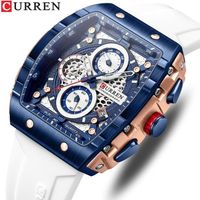 LINGYUE montres hommes de marque montres à Entreprises quartz carré de luxe montres chronographes lumineuses résistantes à l'eau