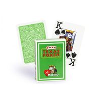 Cartes Texas Poker - MODIANO - 100% plastique - Vert clair