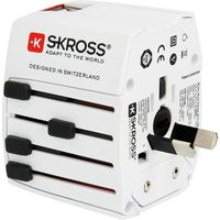 Adaptateur de voyage universel SKROSS MUV avec double chargeur USB intégré