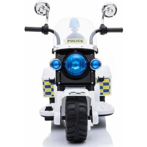 VOITURE ELECTRIQUE ENFANT Moto de police Mini Blanc - Moto électique pour en