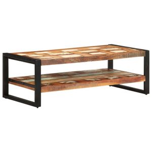TABLE BASSE NEW Table basse bar contemporaine 120x60x40 cm Bois de récupération solide 23758