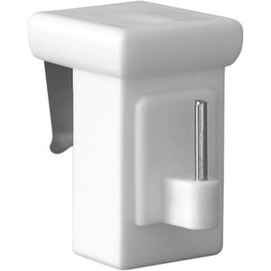 6 Supports Pour Rail De Store - En Plastique Blanc, Fixation Facile Pour Fenêtres