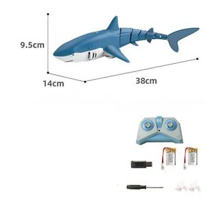 JOUET DE BAIN Jouet radiocommandé Requin AIHONTAI - Bleu - Pour enfants de 3 ans et plus - Robot de bain et piscine