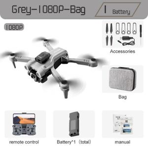 DRONE Gris-1080P-Sac-1B - Drone professionnel K9Pro, Gra