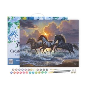 Peinture Par Numéros Cheval – Kit Toile 16x20″ – Peinture Acrylique Pour Adultes