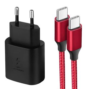 CÂBLE TÉLÉPHONE Chargeur Rapide USB-C 25W + Câble USB-C Nylon 1M p