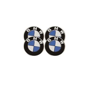 INSIGNE MARQUE AUTO Badge de jante bleu blanc 4 pièces BMW logo 68 mm 