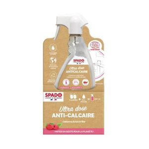 NETTOYAGE MULTI-USAGE SPADO -Anti Calcaire -Nettoie & détartre -Kit recharge Ultra dose -Parfum framboise  -2 pastilles = 1x750ml -Fabrication Française