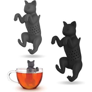 BigNoseDeer Tasse à thé en verre chat, bouteille d'eau avec infuseur à thé  en forme de poisson, Passoire Filtre Tassen de café 250ML (8OZ) Cadeau Fête  des Mères : : Cuisine et