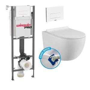 WC - TOILETTES Pack Complet WC Sans Bride Bati INITIO + Cuvette n