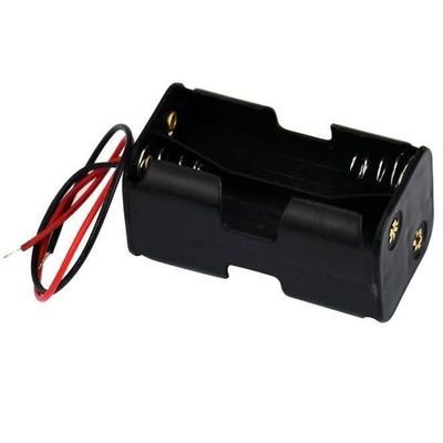 2 x aa batterie côté ouvert titulaire case fils 15 cm