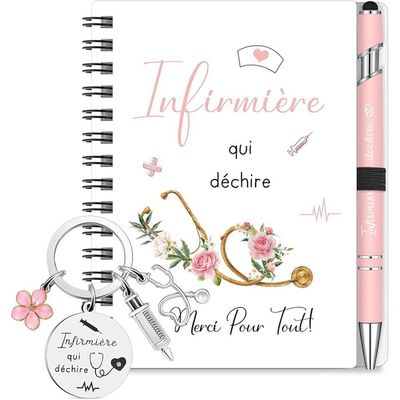 Nurse Is Love Carnet Notes Spirale A6 Infirmière - Bleu Ciel